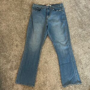 Levis high rise kick boot